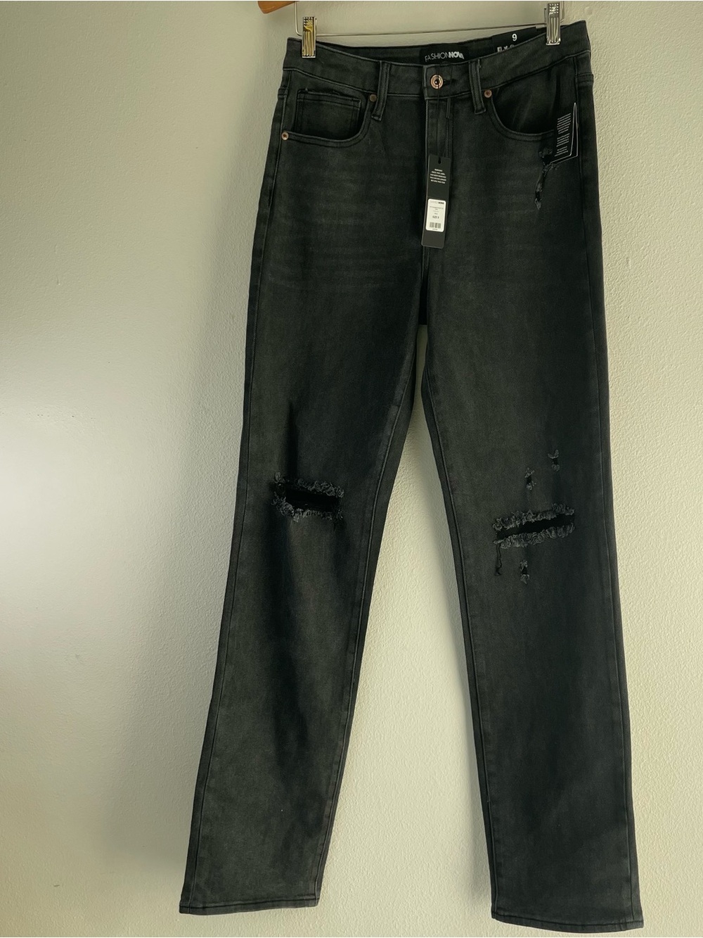NEW Fashion Nova 90's Nostalgia Straight Leg Jeans Black size 9/29 Cowgirl